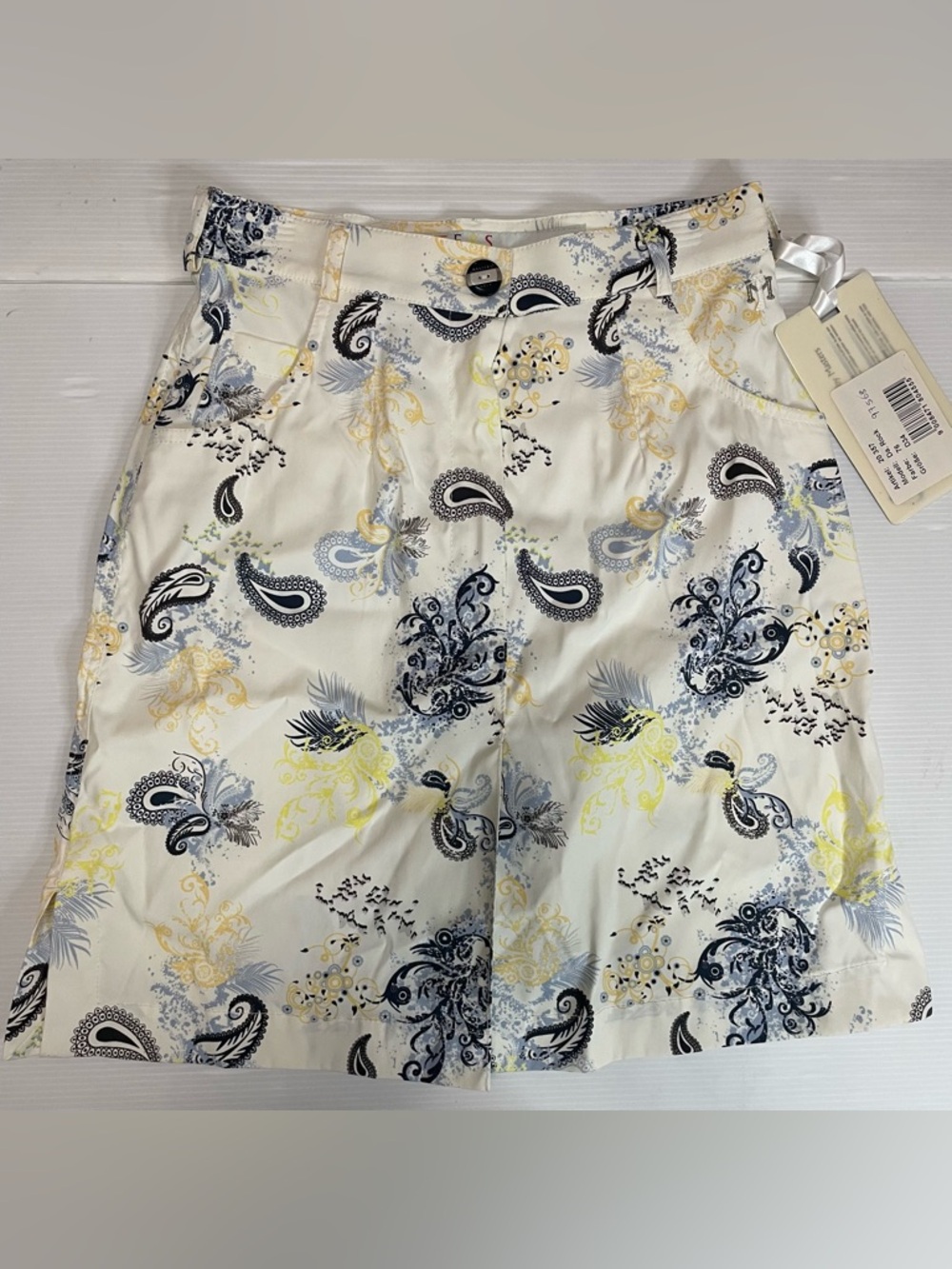 VTG Deadstock Masters Golf Fashion by Alaska Floral Paisley Skirt Size 2